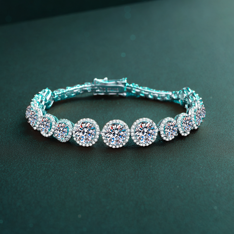 Luxuriöses Moissanit-Armband aus 925er Silber – Funkelnde Eleganz für Damen