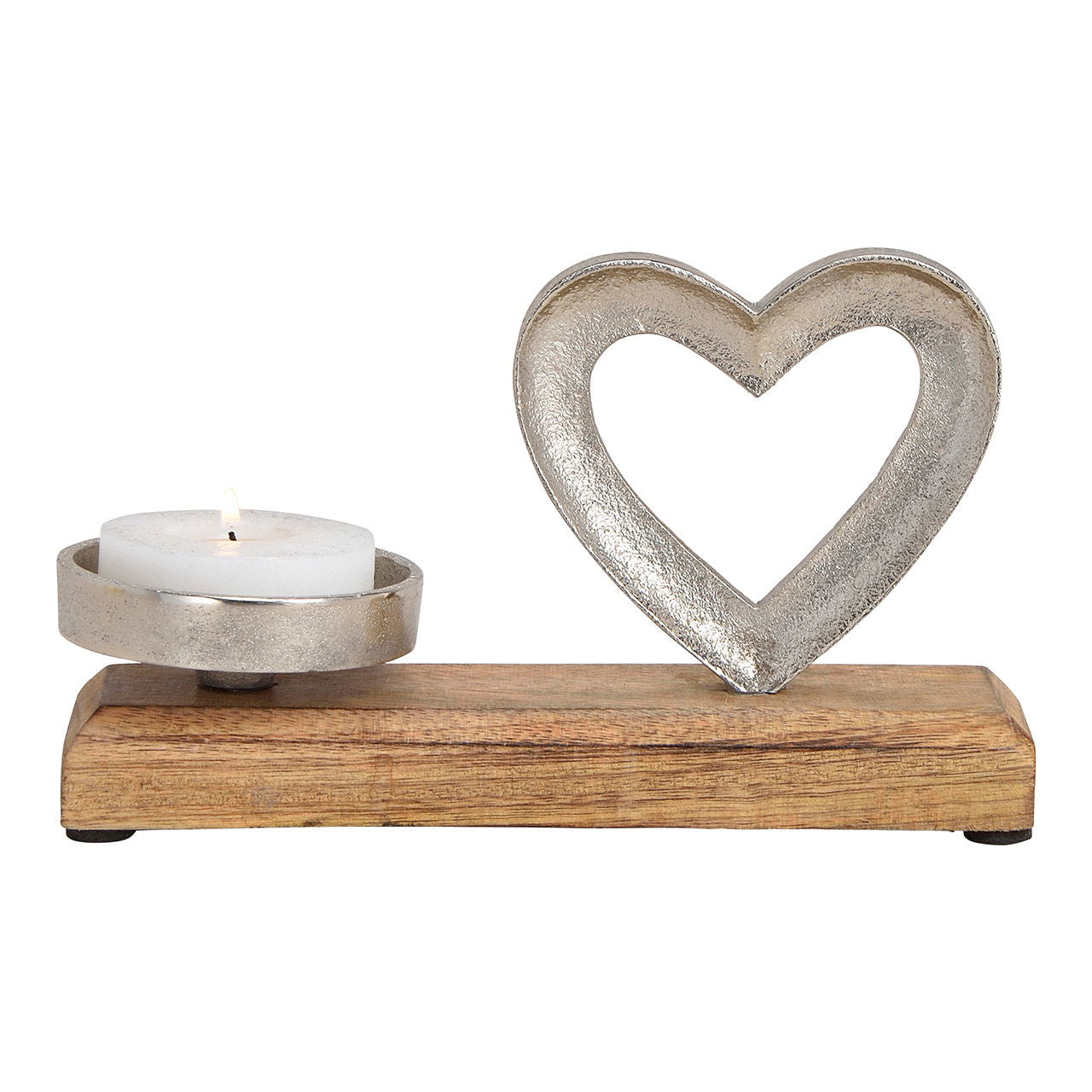Exklusive Kerzenhalter Kerzenhalter aus Holz - Silber - Moderne Interpretation