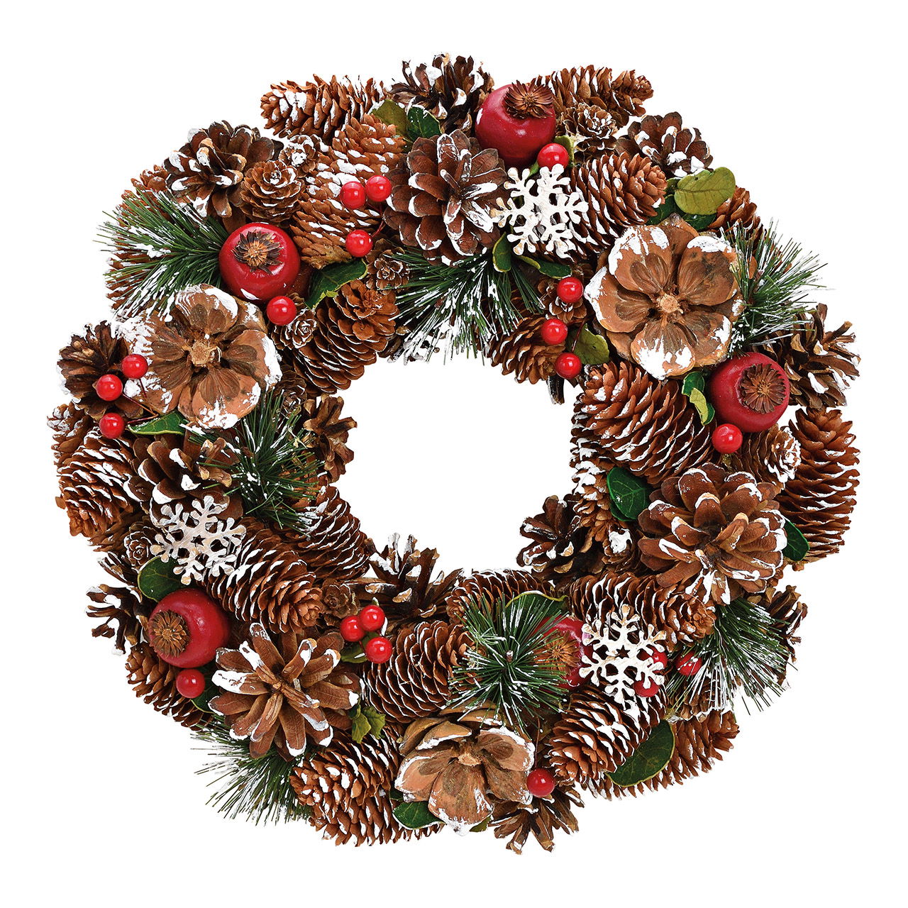 Weihnachtsdekoration Weihnachtskranz aus Holz - Grün - Unikat
