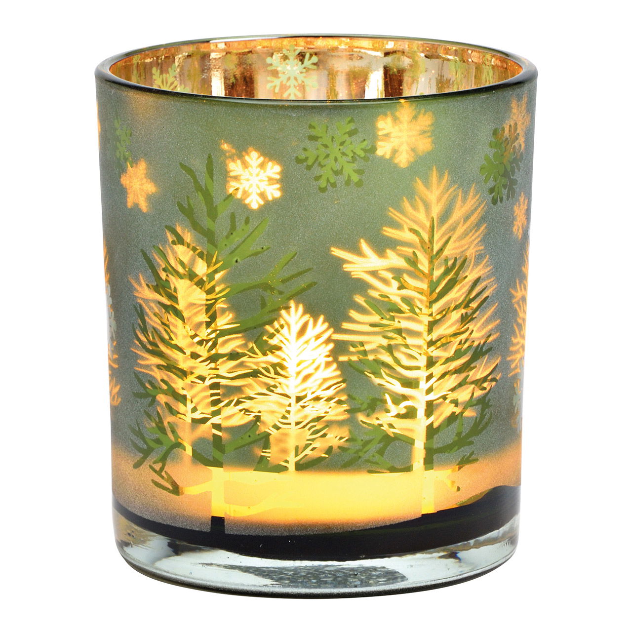 Designer Dekoobjekt Windlicht - Glas Grün - Moderne Interpretation