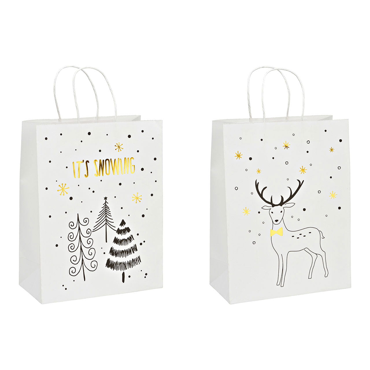 Dekorationsobjekt Geschenktüte, Weiß - hochwertigem Material - Geschenk