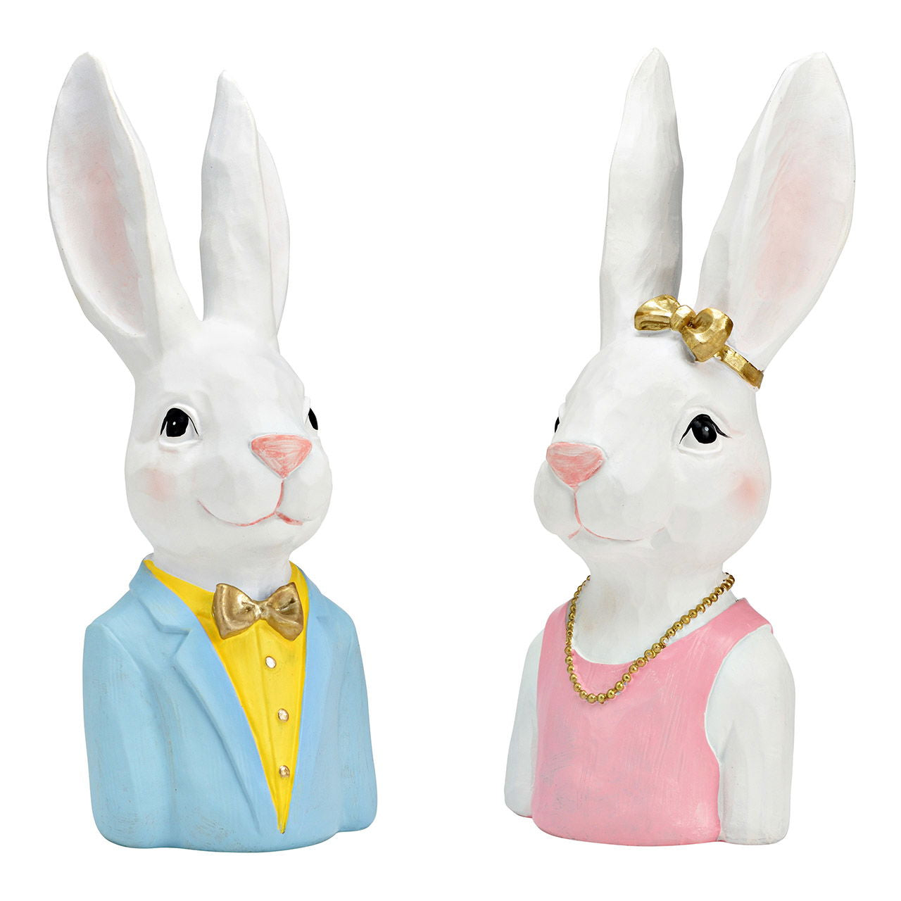 Elegante Figur Hase aus Poly in Weiß - Edle Ausführung - Handarbeit