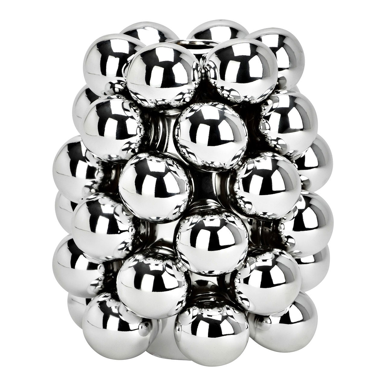 Exklusive Vase Bubble aus Keramik - Silber - Detailgetreu