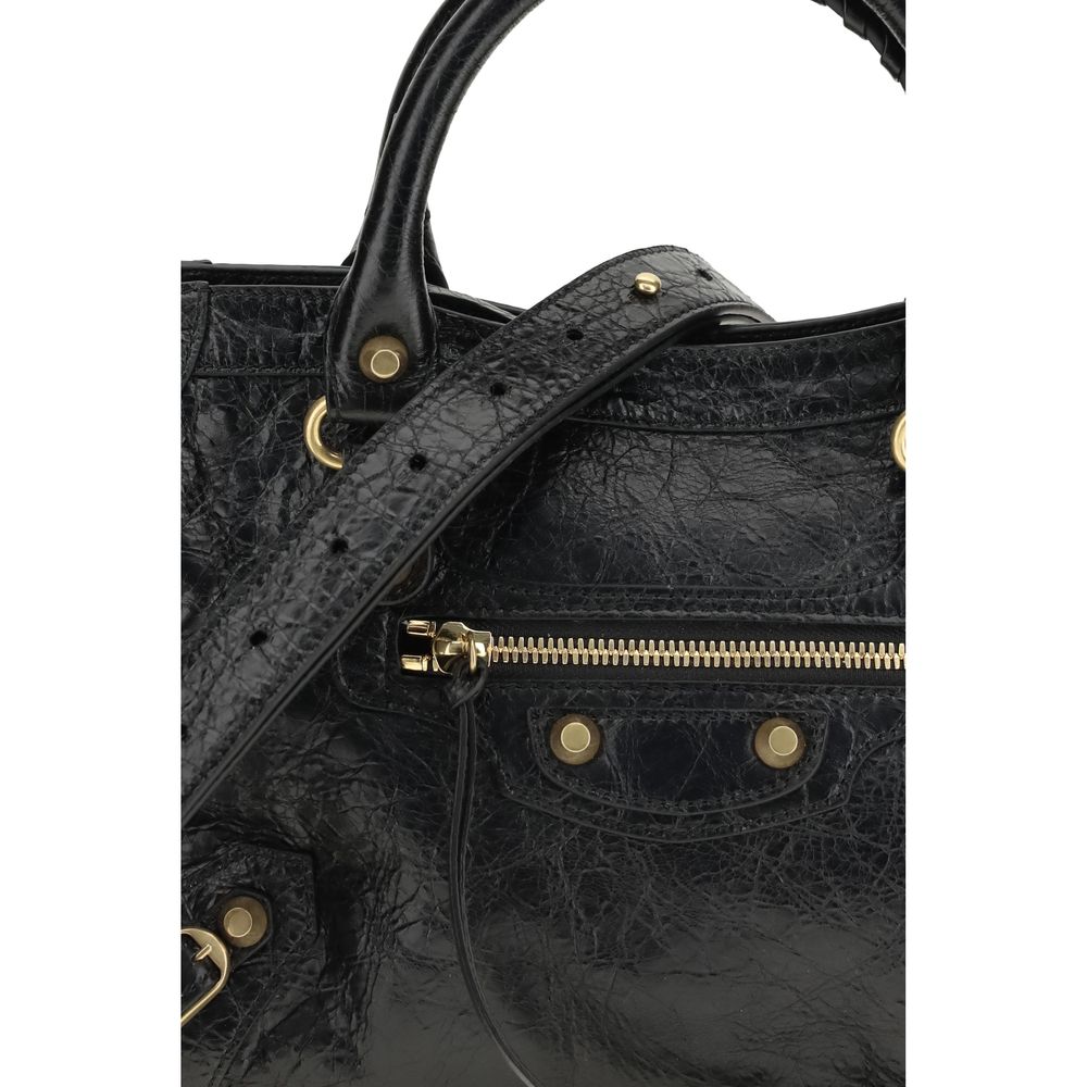 Balenciaga Le City Small Bag - Elegante Schultertasche aus schwarzem Lammleder