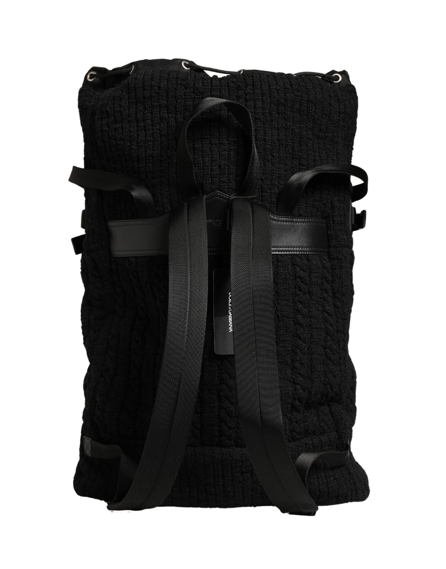 Dolce & Gabbana Schwarzer Rucksack aus Trikot-Wollmischung für Reisen