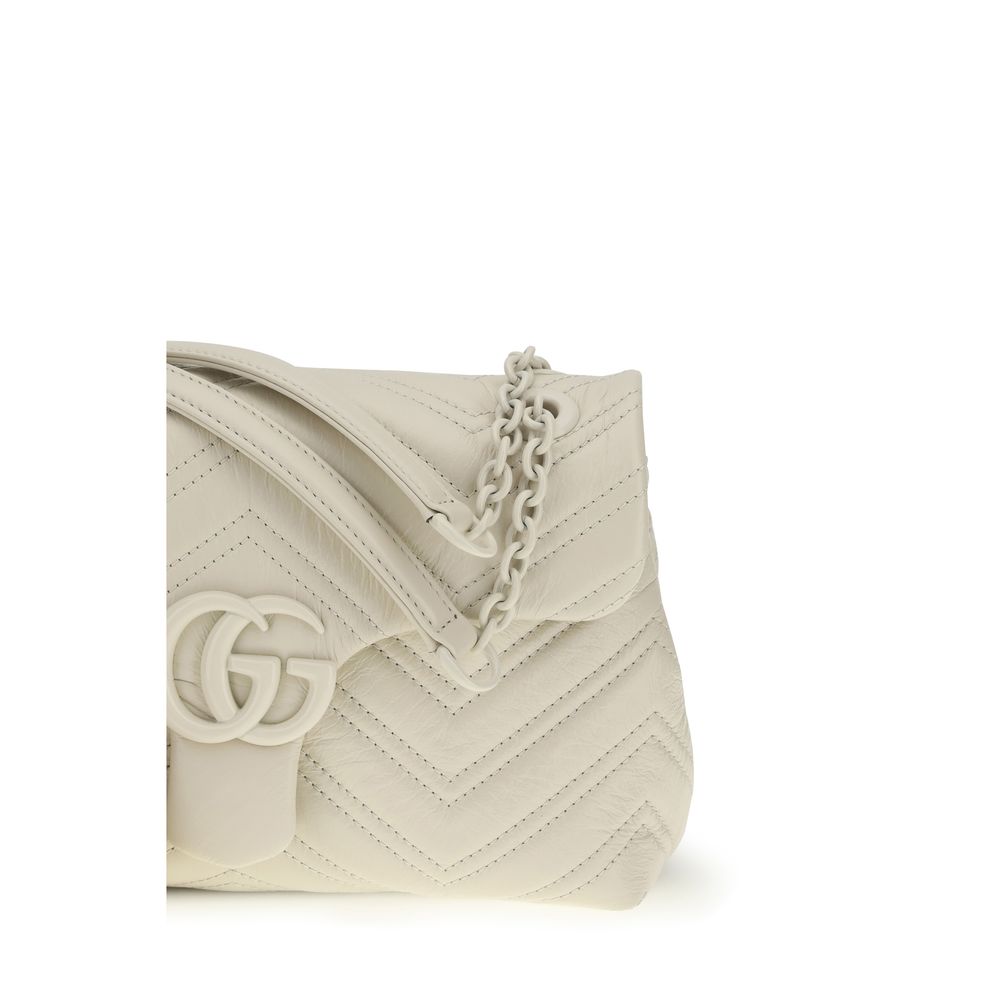 Gucci Beige Napa Leder GG Marmont Schultertasche – Elegante Designer-Handtasche