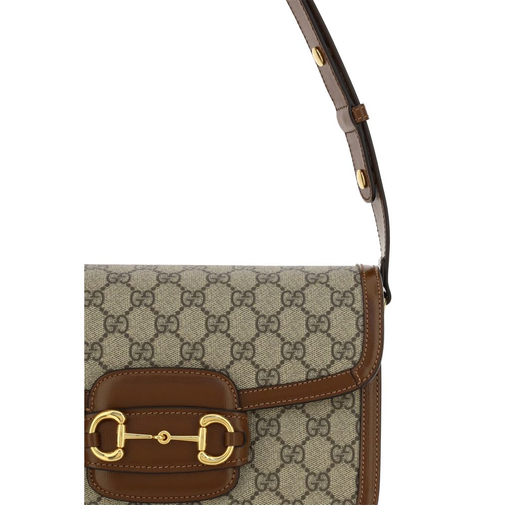 Gucci Beige Polyethylen Handtasche - Elegante Schultertasche mit Horsebit-Applikation