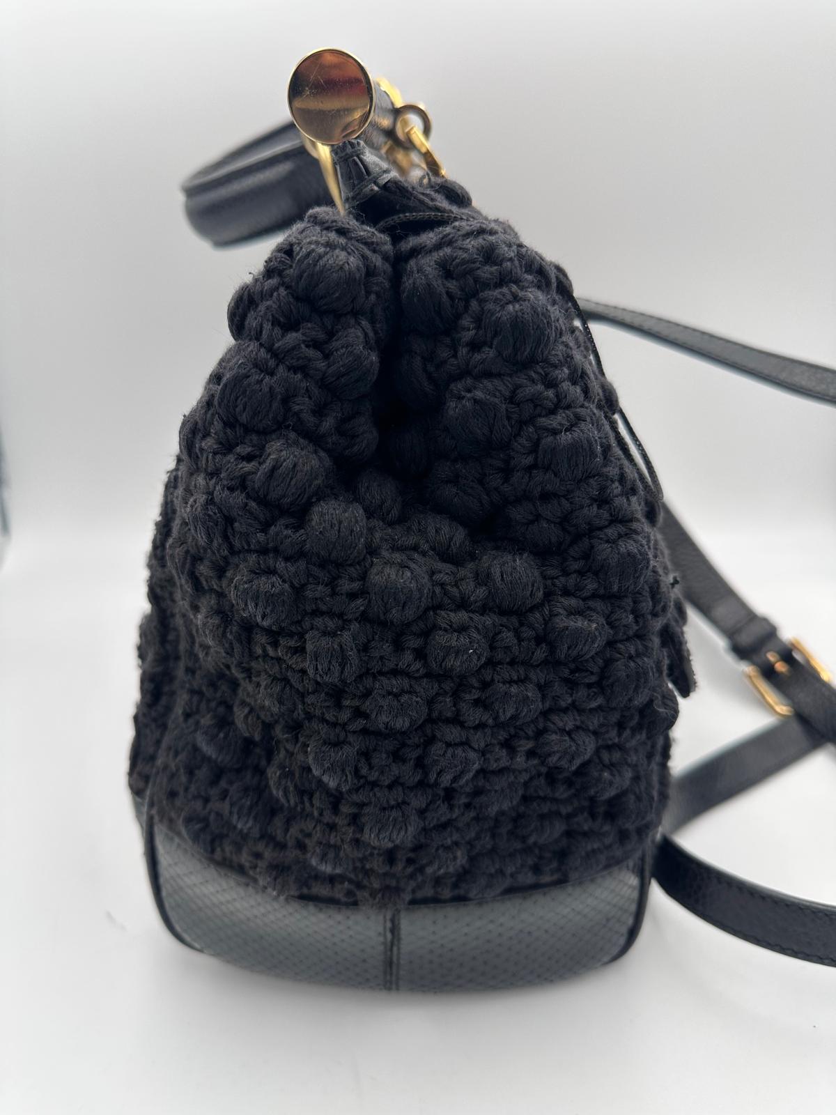 Dolce & Gabbana Sicily Handtasche aus Pyton und Makramee – Limitierte Auflage