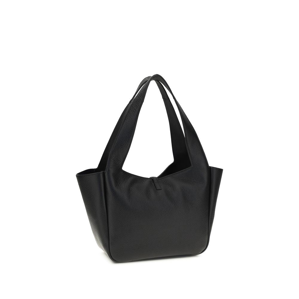Saint Laurent Le 5 à 7 Bea Small Schultertasche in Schwarz aus edlen Materialien