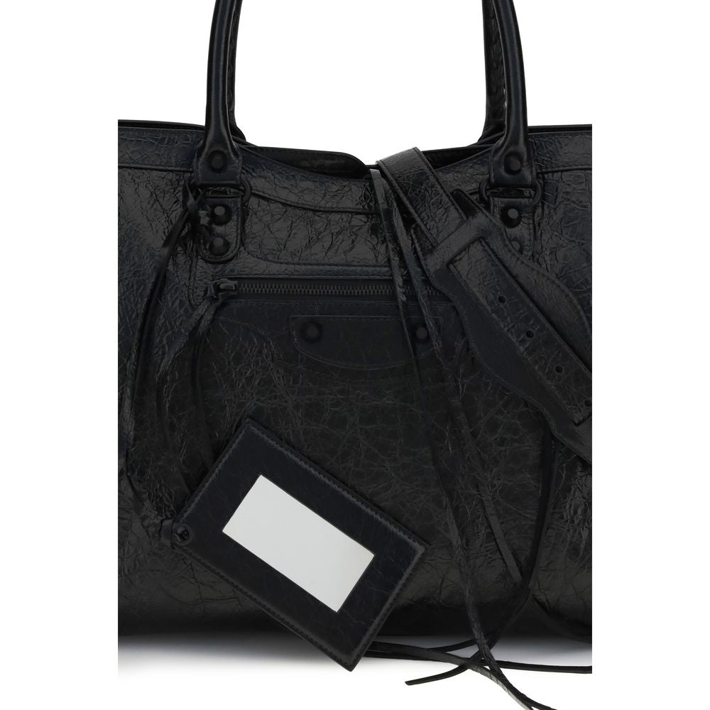 Schwarze Lammleder Schultertasche Ovis Aries Aries