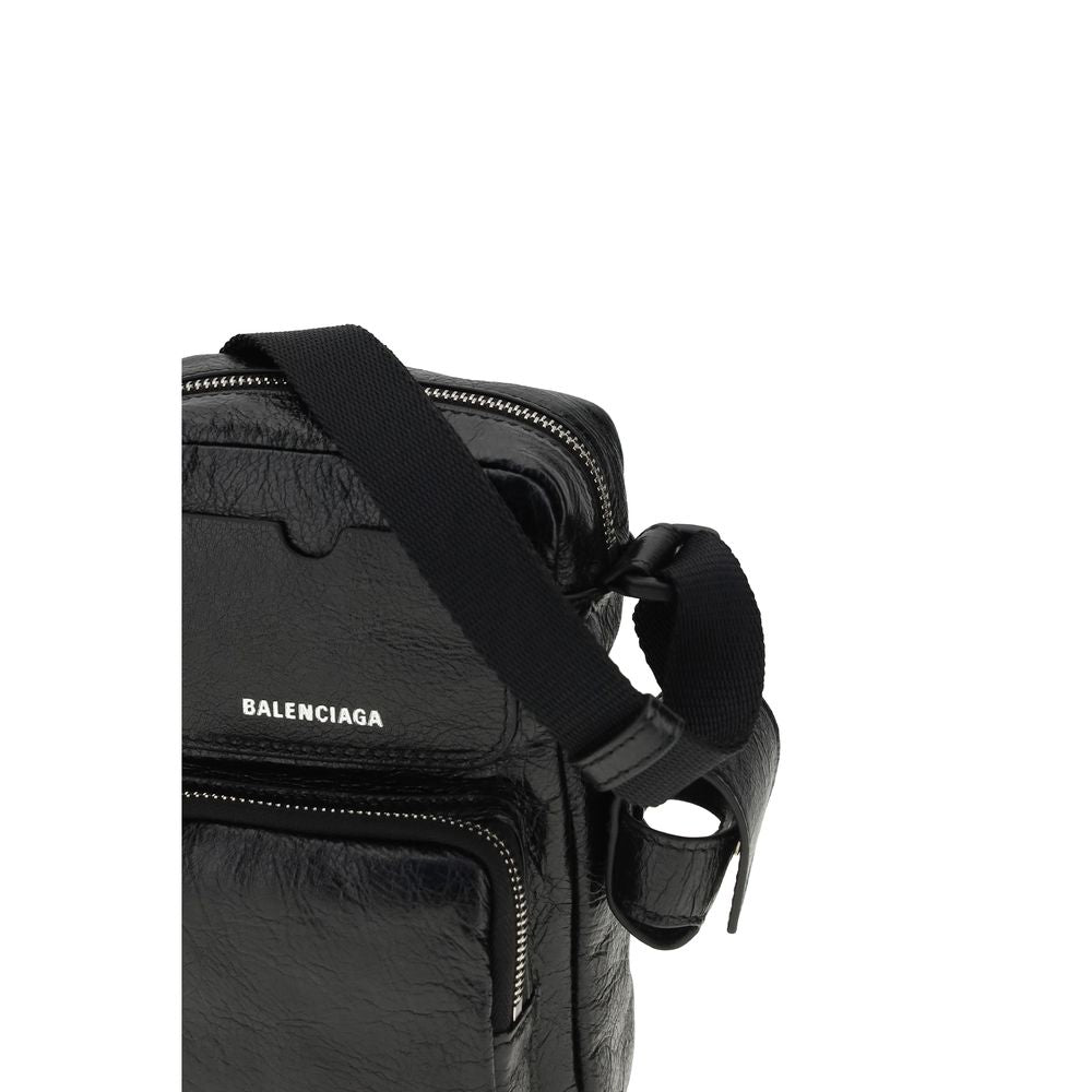 Schwarze Lammleder Schultertasche Ovis Aries Aries