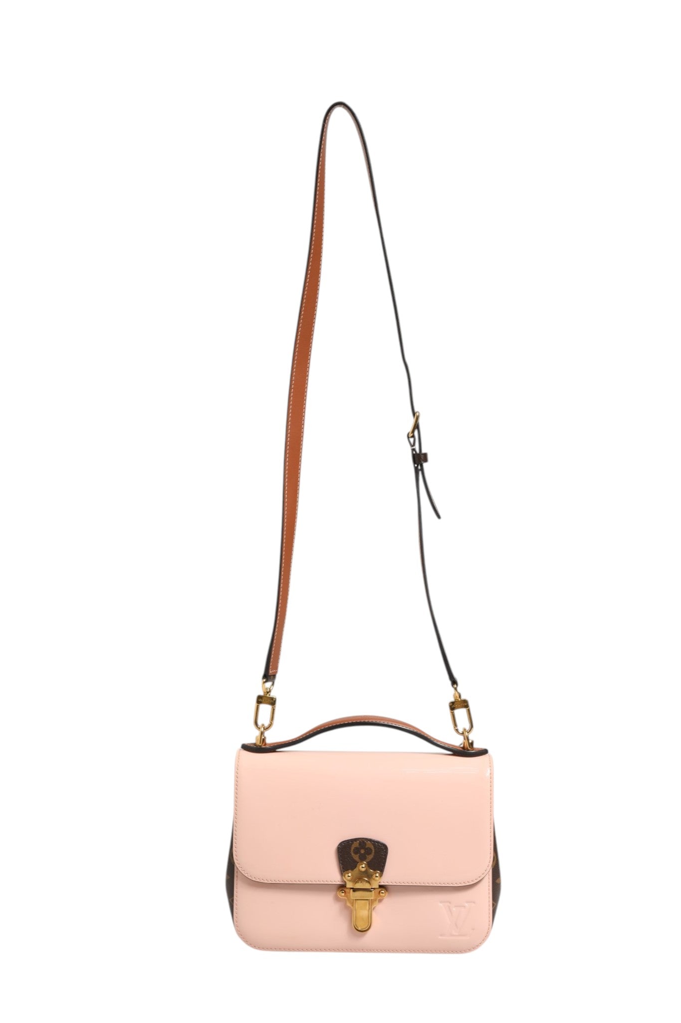 Pink Vernis und Monogram Canvas Cherrywood BB Umhängetasche