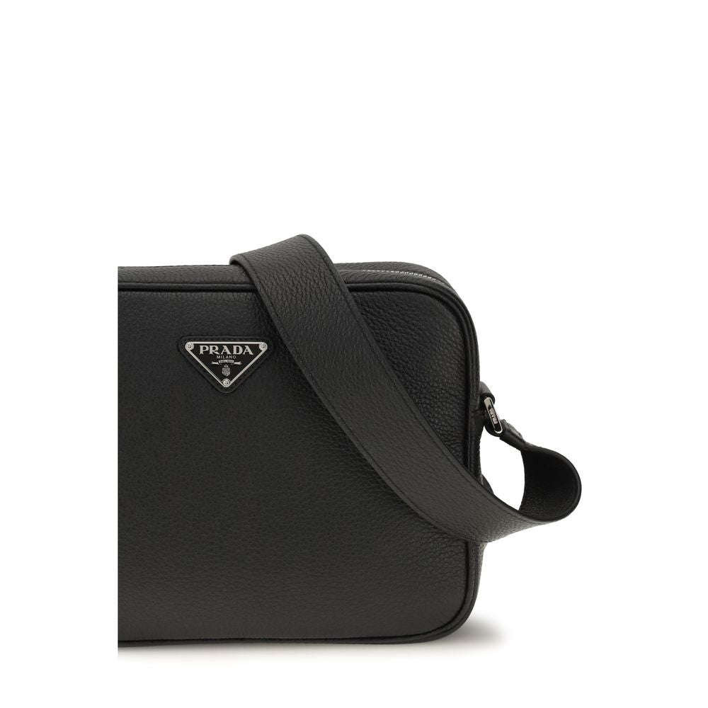 Schwarze Bos Taurus Kalbsleder Schultertasche