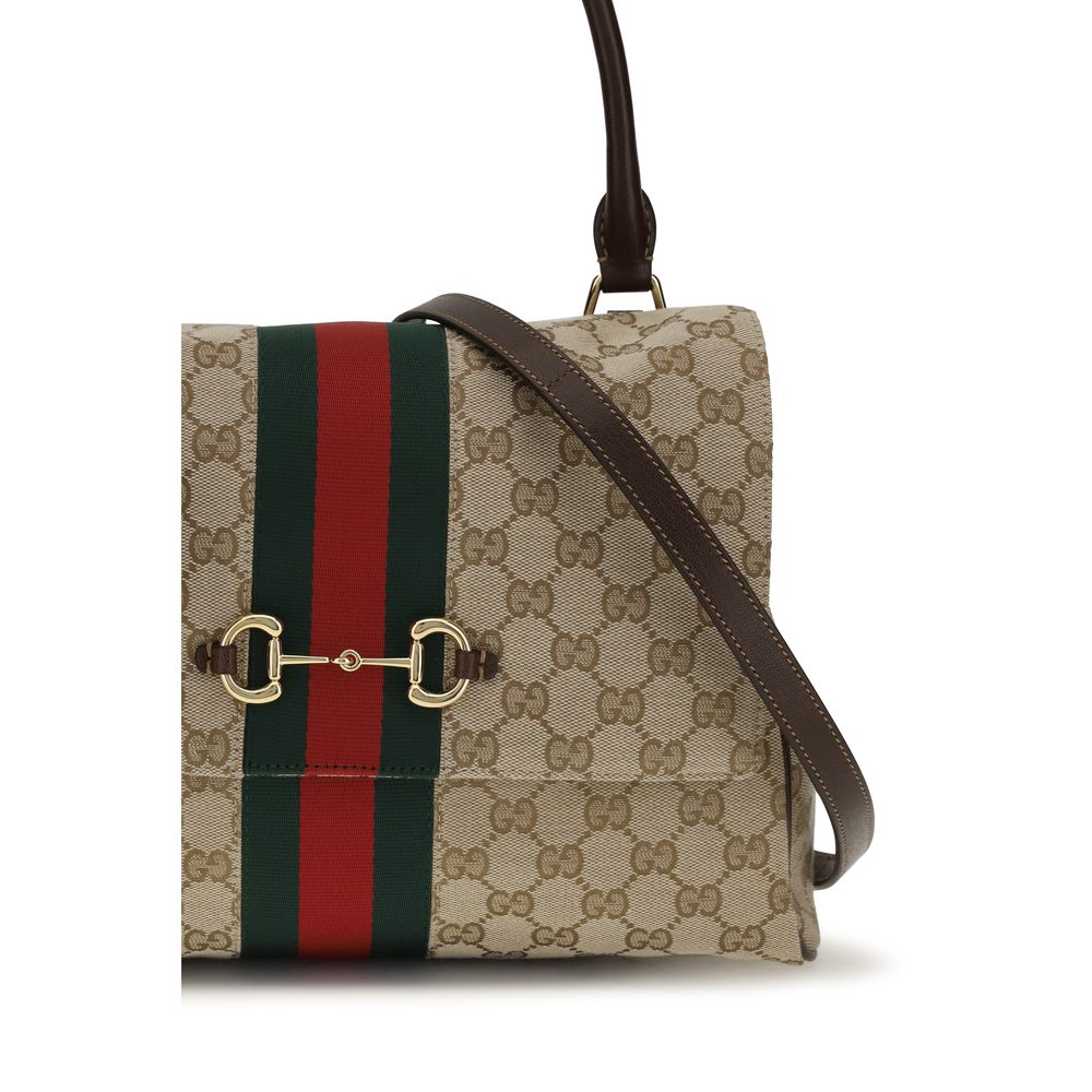 Beige Stoff-Handtasche