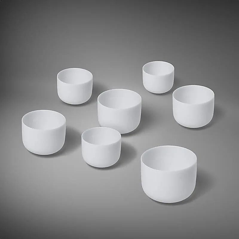 Kristallklangschalen Chakra SET 2: 7 Klangschalen 432 Hz