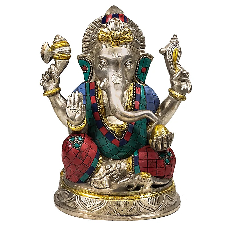Ganesha statue mit Mosaikdekoration -- 20 cm