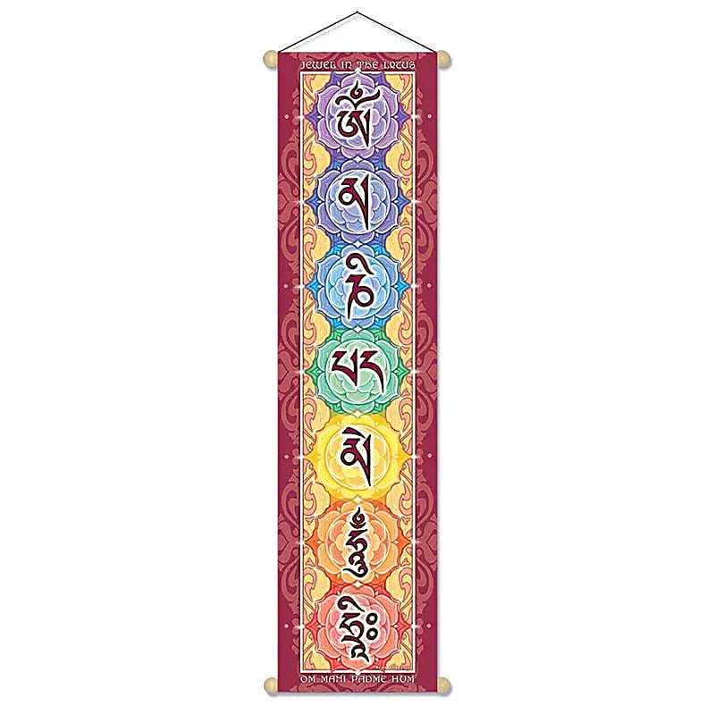 Wunderschöne Mantra Banner Om Mani