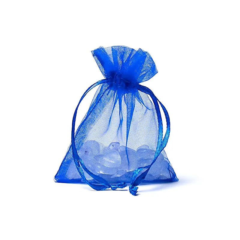 Exklusive Organza gift bag blue
