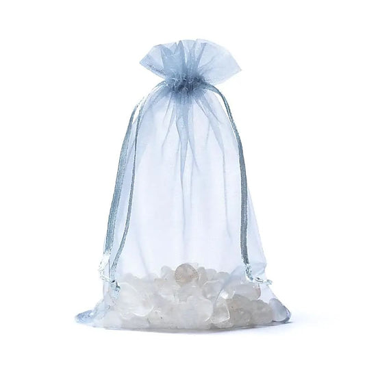 Natural Organza gift bag grey
