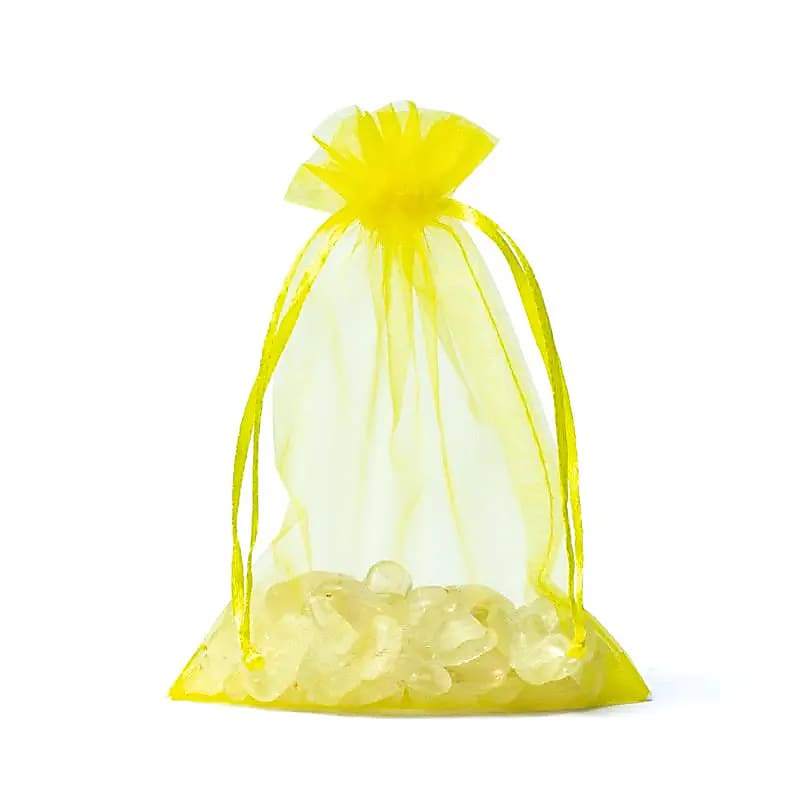 Natürliche Organza gift bag yellow