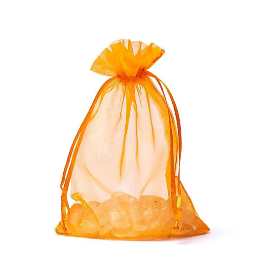 Natural Organza gift bag orange