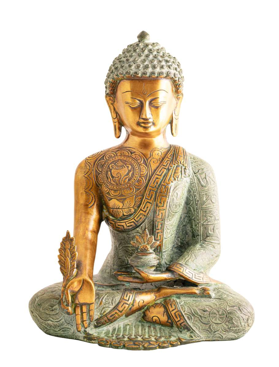 Großer Medizin Buddha aus Messing - 31 cm / 5,3 kg