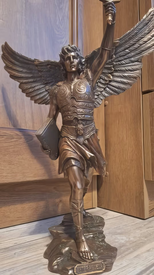 Archanioł Raguel Figura 41 cm – Veronese Brązowa Figura Święty Anioł