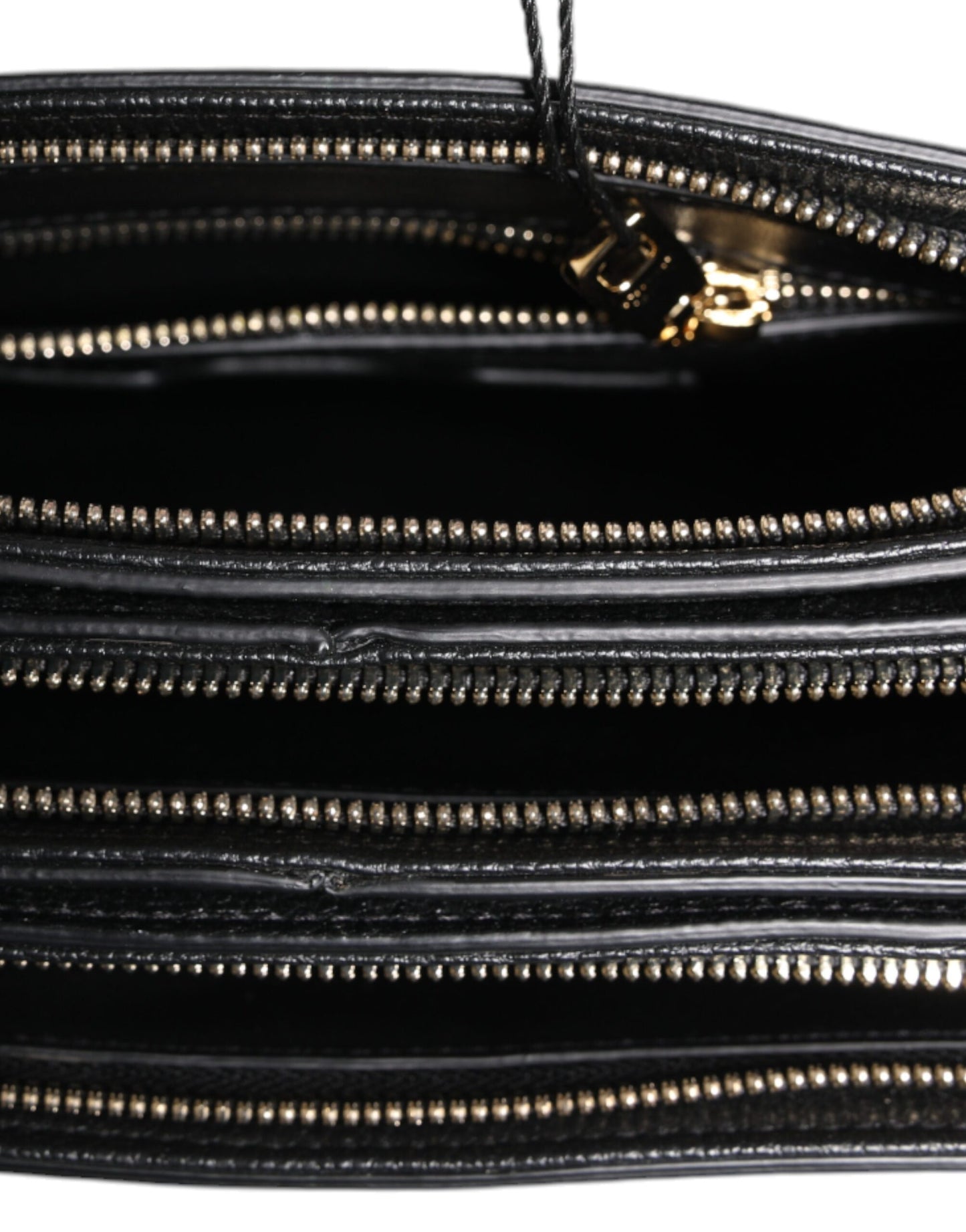 Dolce & Gabbana Schwarzes Narbenleder Clutch Bag – Exklusives Designer Accessoire