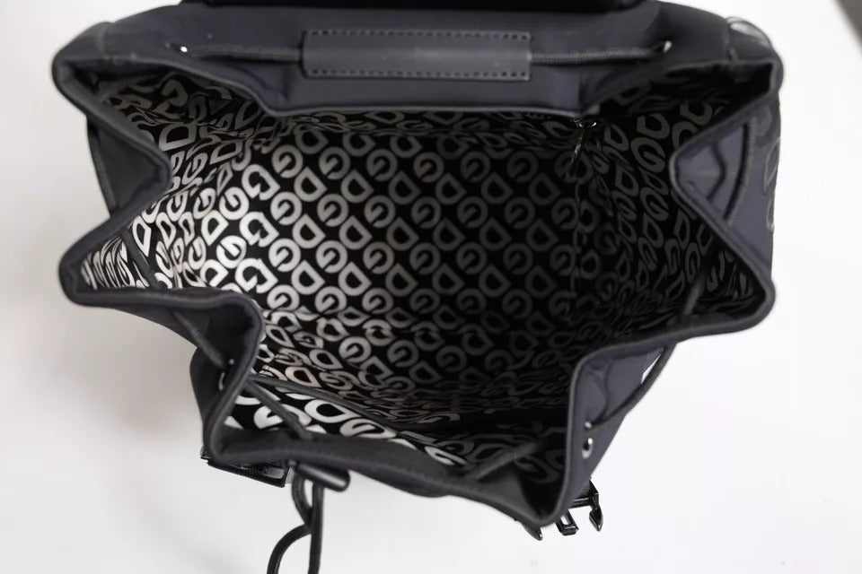 Dolce & Gabbana Schwarzer Neopren Nylon DG Logo Schulrucksack Tasche - Eleganz und Exklusivität
