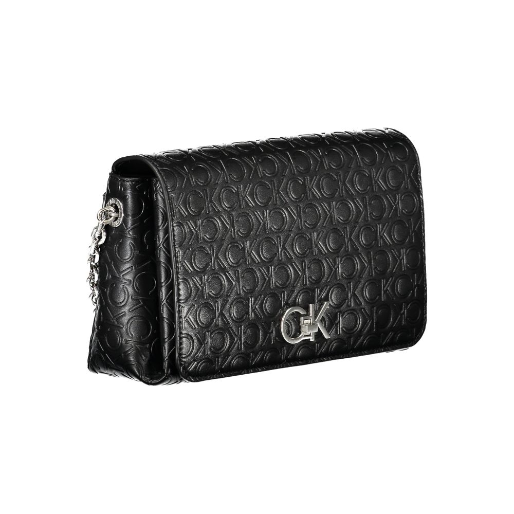 Calvin Klein Schwarze Polyester Handtasche - Elegante Umhängetasche für Damen