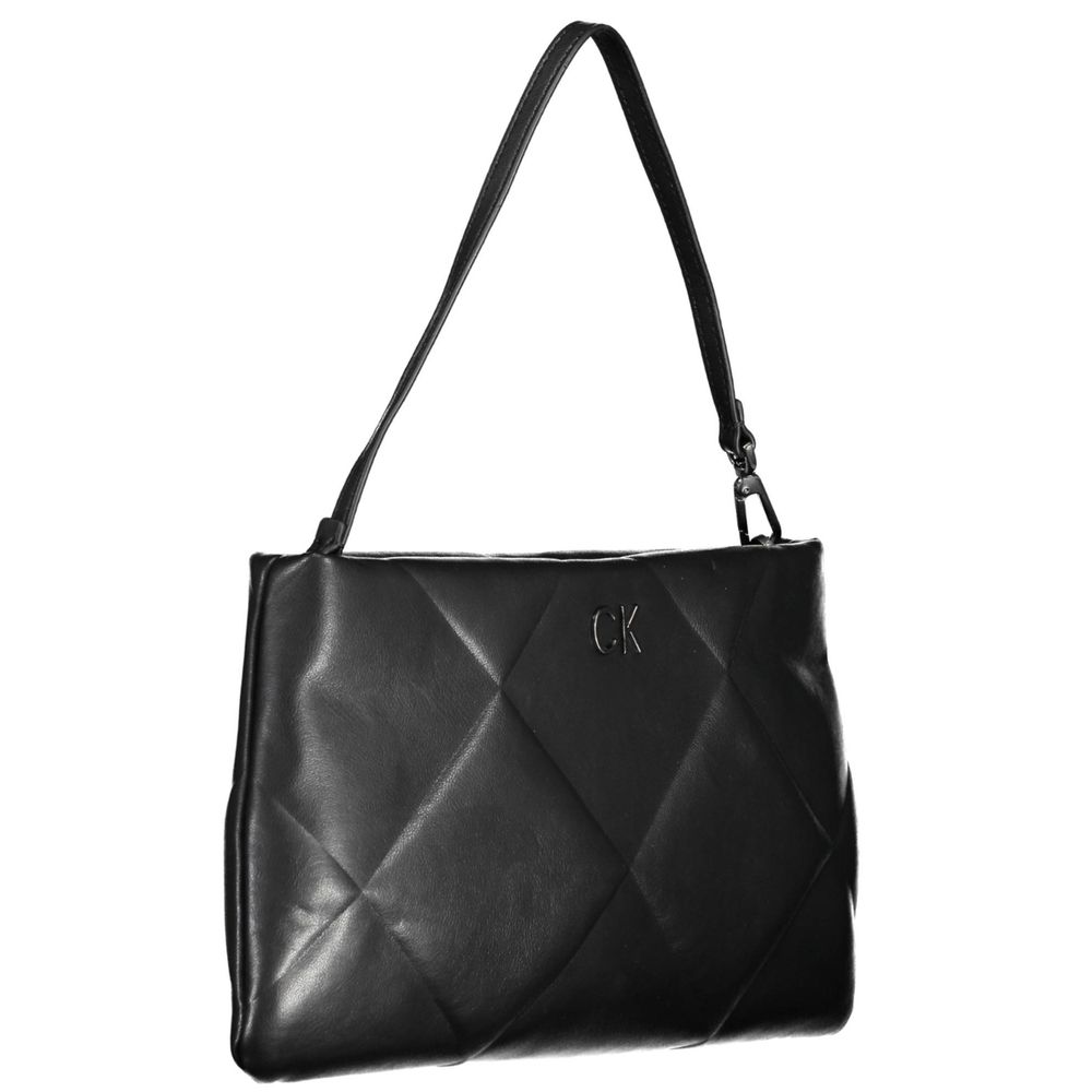 Calvin Klein Schwarze Polyester Handtasche – Eleganz und Nachhaltigkeit in Einem