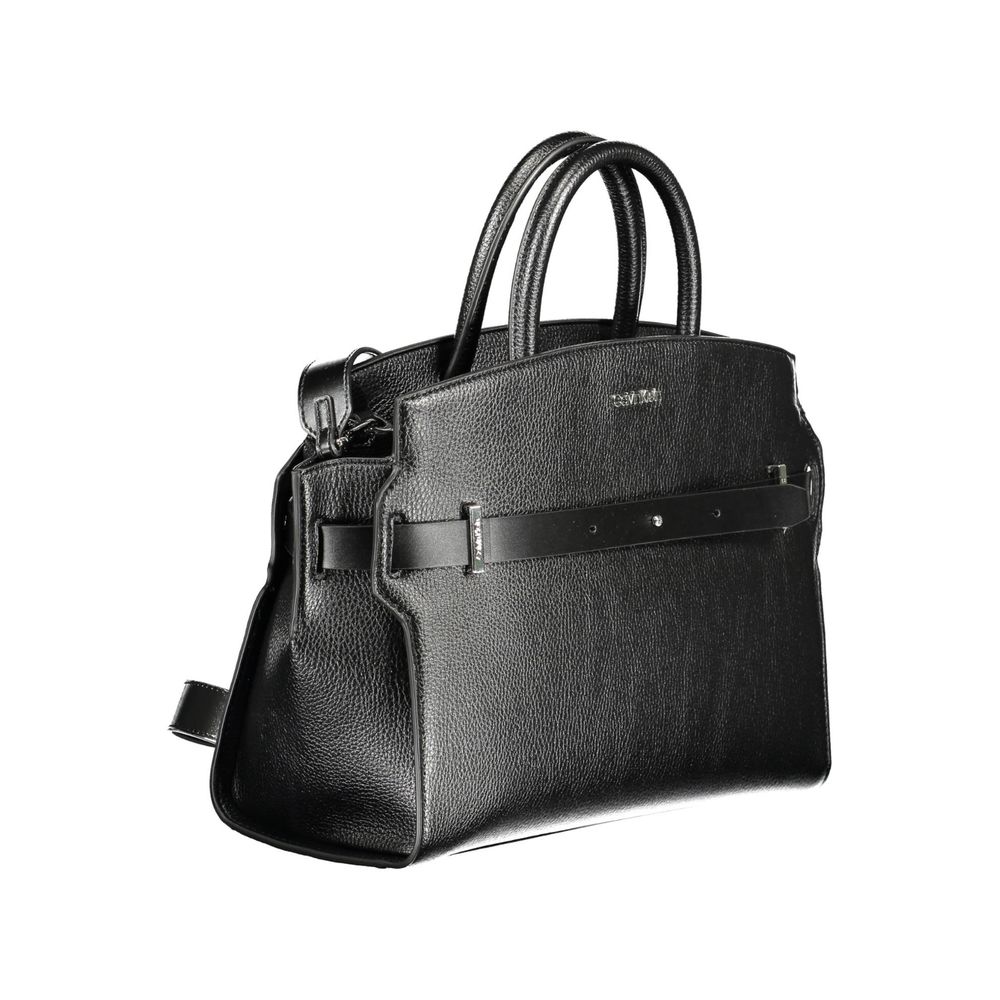 Calvin Klein Schwarze Polyethylen-Handtasche – Elegante Designer-Damentasche