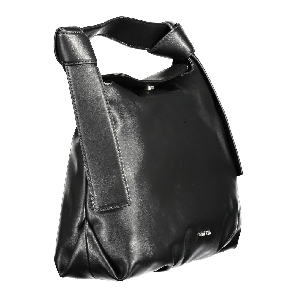 Calvin Klein Schwarze Polyester Handtasche - Eleganz trifft auf Nachhaltigkeit