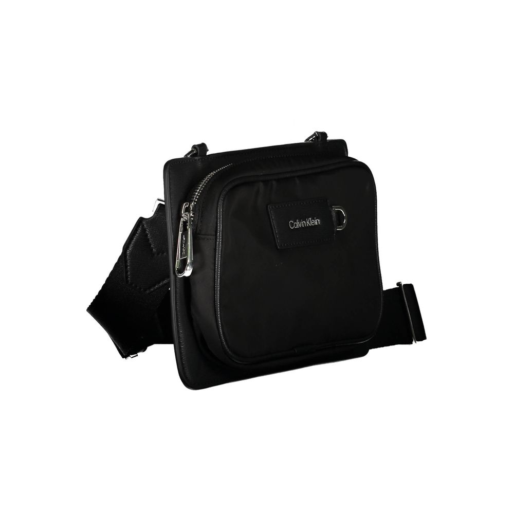 Calvin Klein Schwarze Polyester-Umhängetasche – Eleganz und Nachhaltigkeit vereint