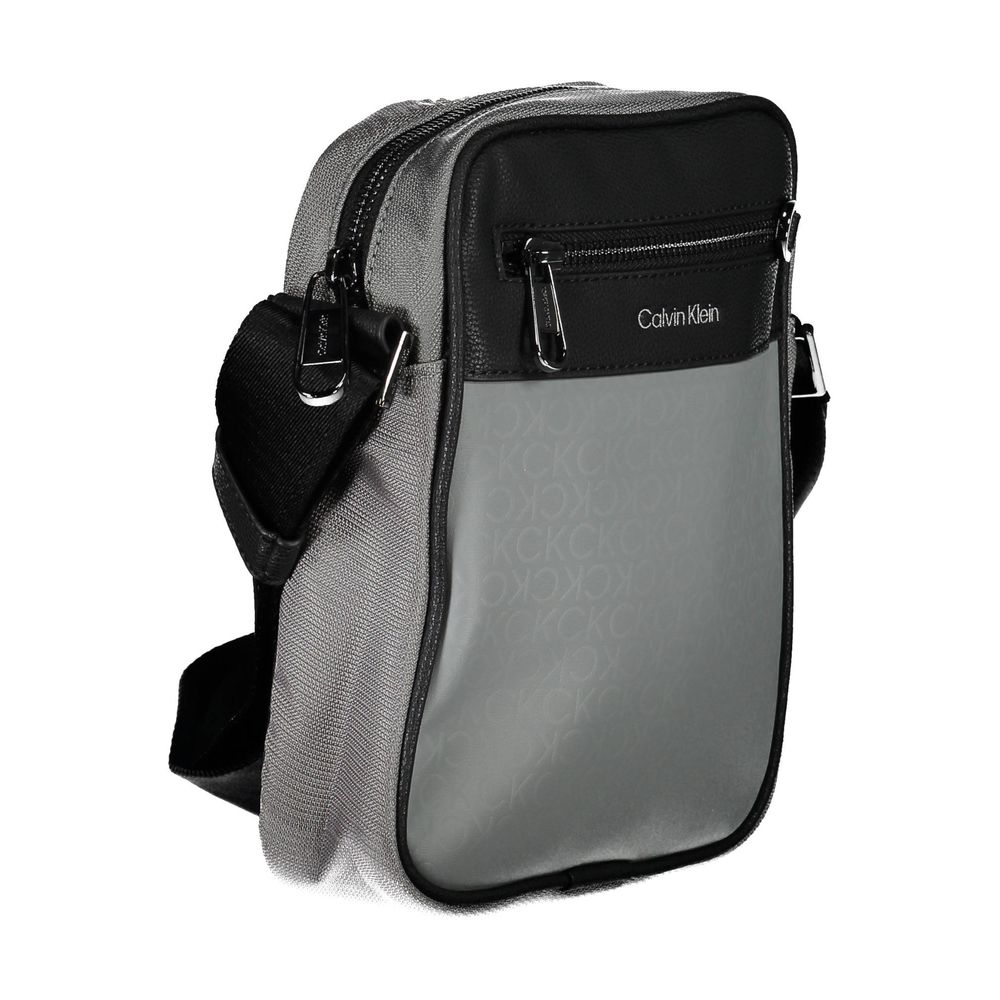 Calvin Klein Graue Polyester-Umhängetasche – Eleganz trifft Funktionalität