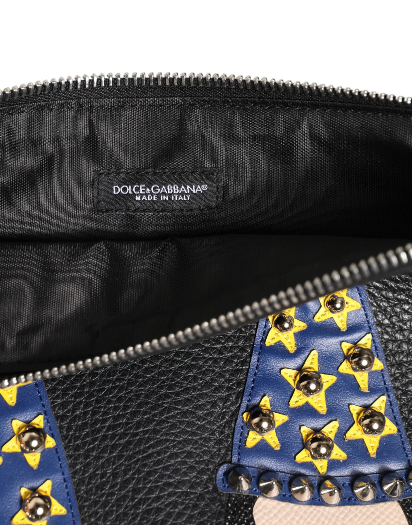Dolce & Gabbana Schwarze Leder Herren Clutch Pouch Tasche - Eleganz in jedem Detail