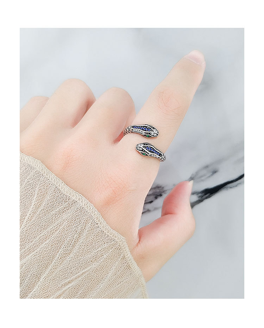 Eleganter Schlangenring aus Sterling Silber 925