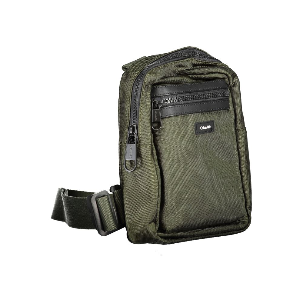 Calvin Klein Grüne Polyester-Handtasche – Eleganz trifft Nachhaltigkeit