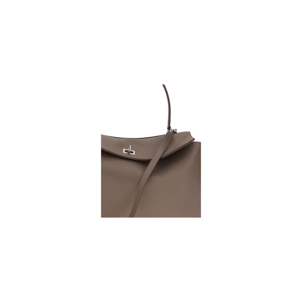 Balenciaga Graue Kalbshaut Bos Taurus Schultertasche – Elegante Designerhandtasche für Damen