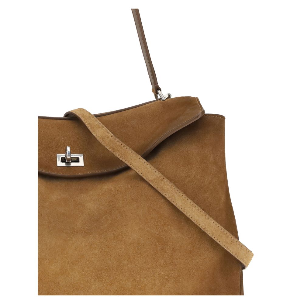 Balenciaga Medium Rodeo Bag aus braunem Kalbsleder
