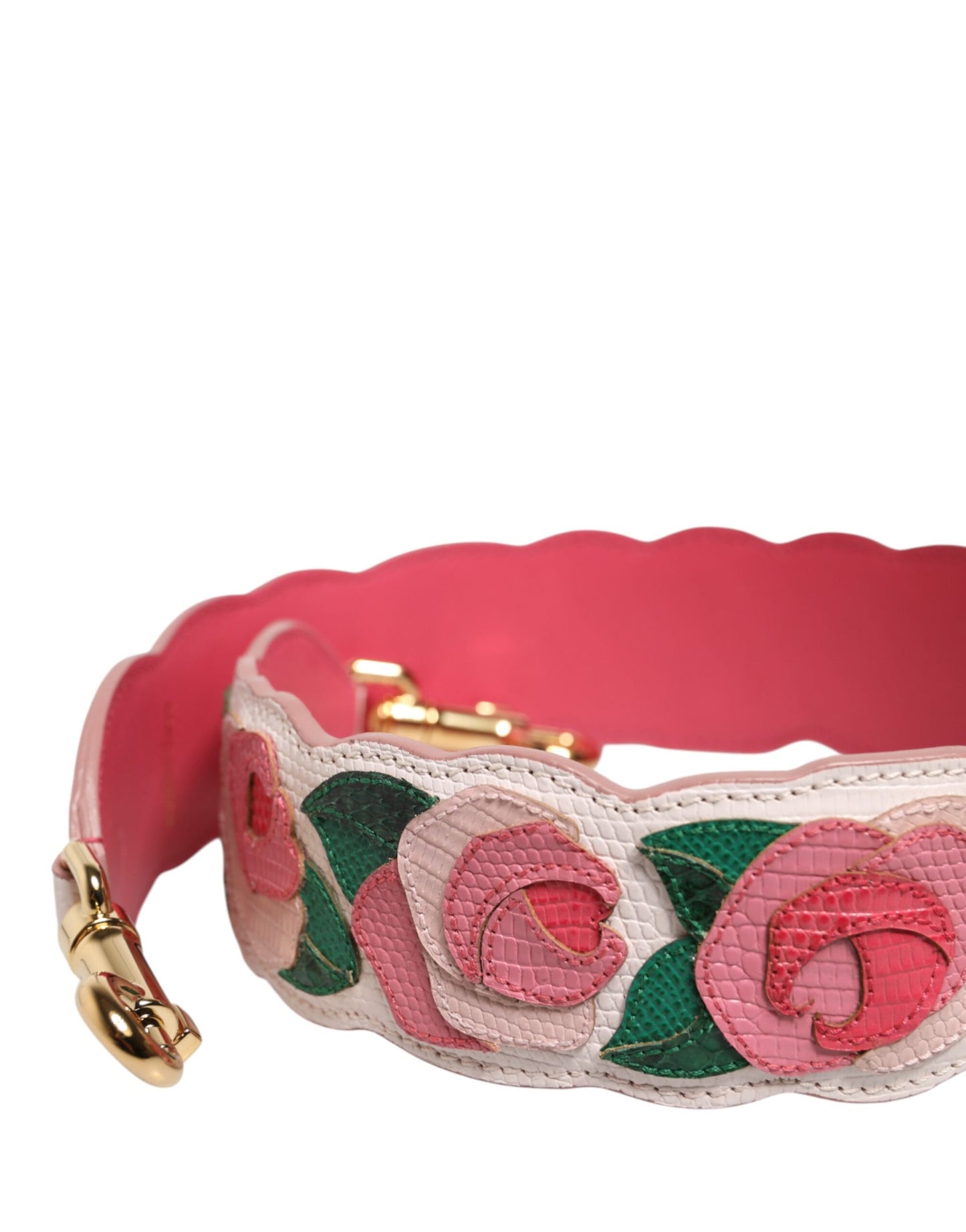 Dolce & Gabbana Florale Kalbsleder Schultergurt für Damenhandtaschen