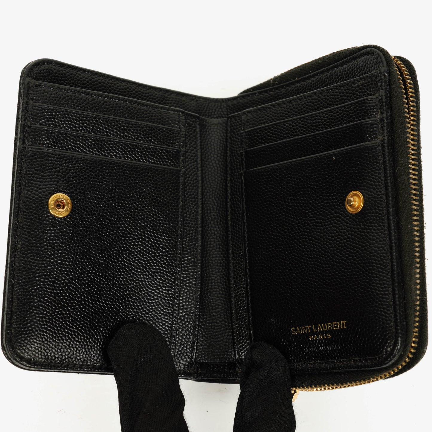 Yves Saint Laurent Cassandre Matelassé Leder-Portemonnaie