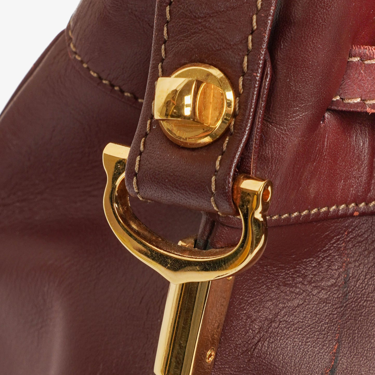 Cartier Must de Cartier Tasche aus burgunderrotem Leder