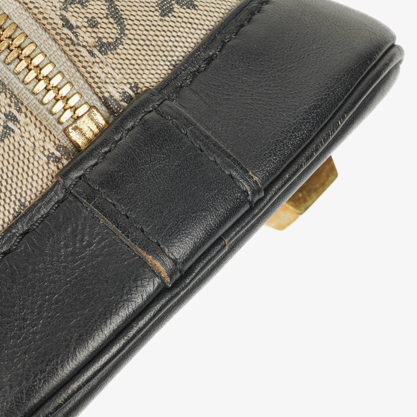 Louis Vuitton Mini Alma Long Handtasche mit blauem Monogramm