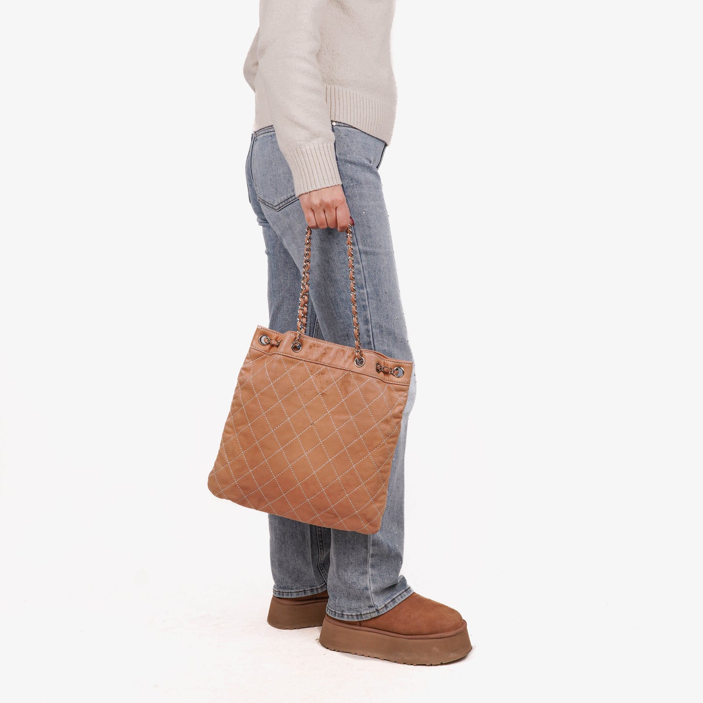 Chanel Surpique Leder-Tote