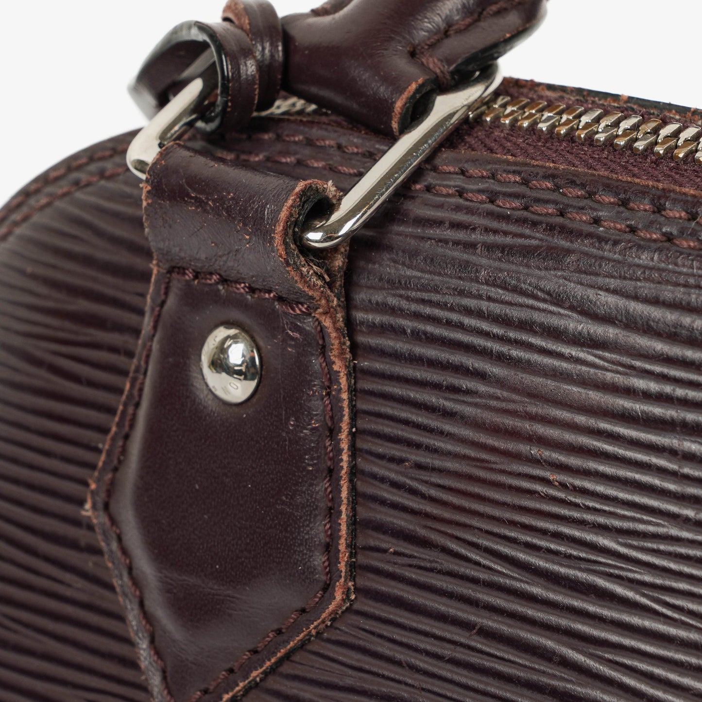 Louis Vuitton Alma BB Handtasche aus Epi Leder in Quetsche