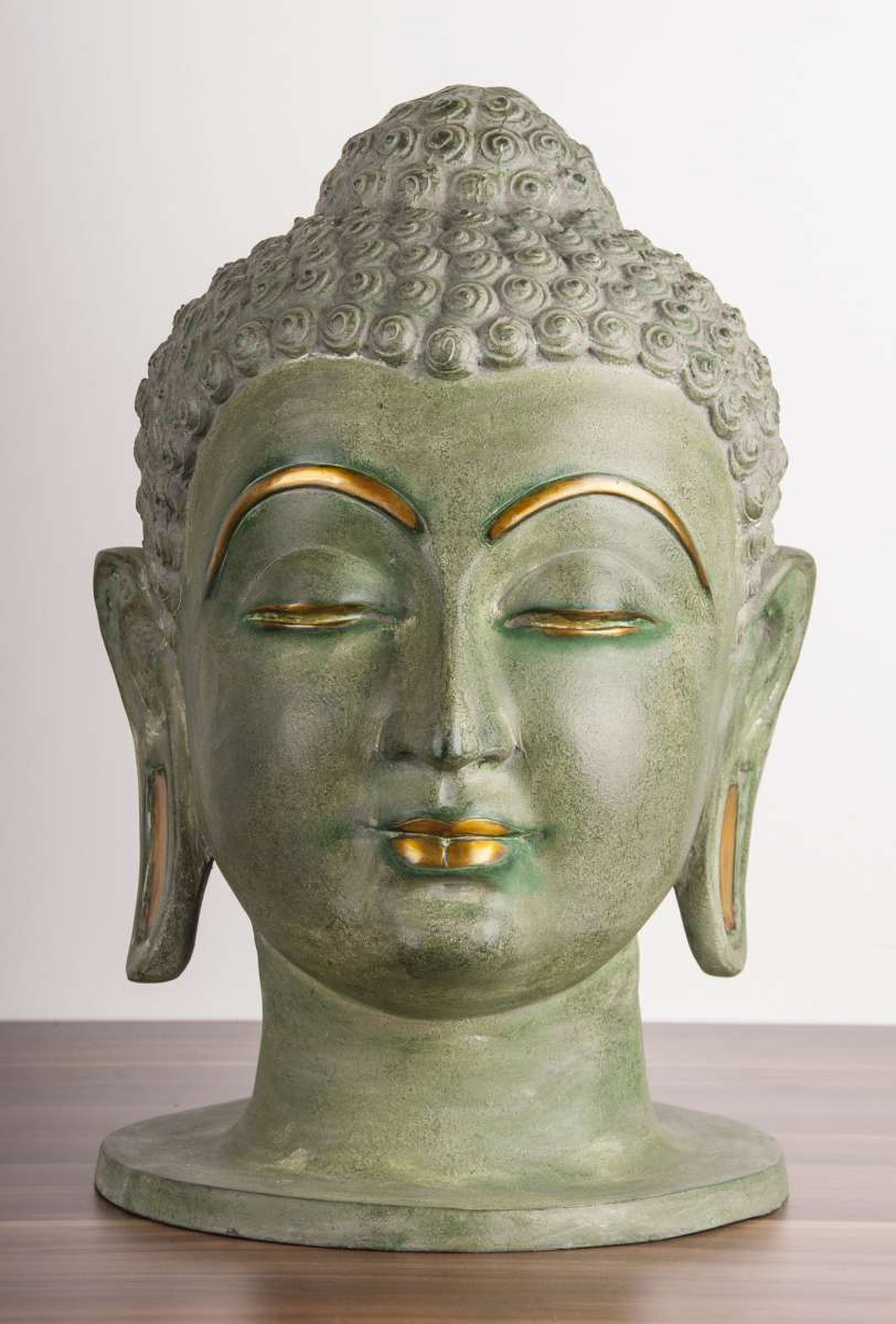 Monumentale Buddha Büste aus Messing - 53 cm / 31,8 kg