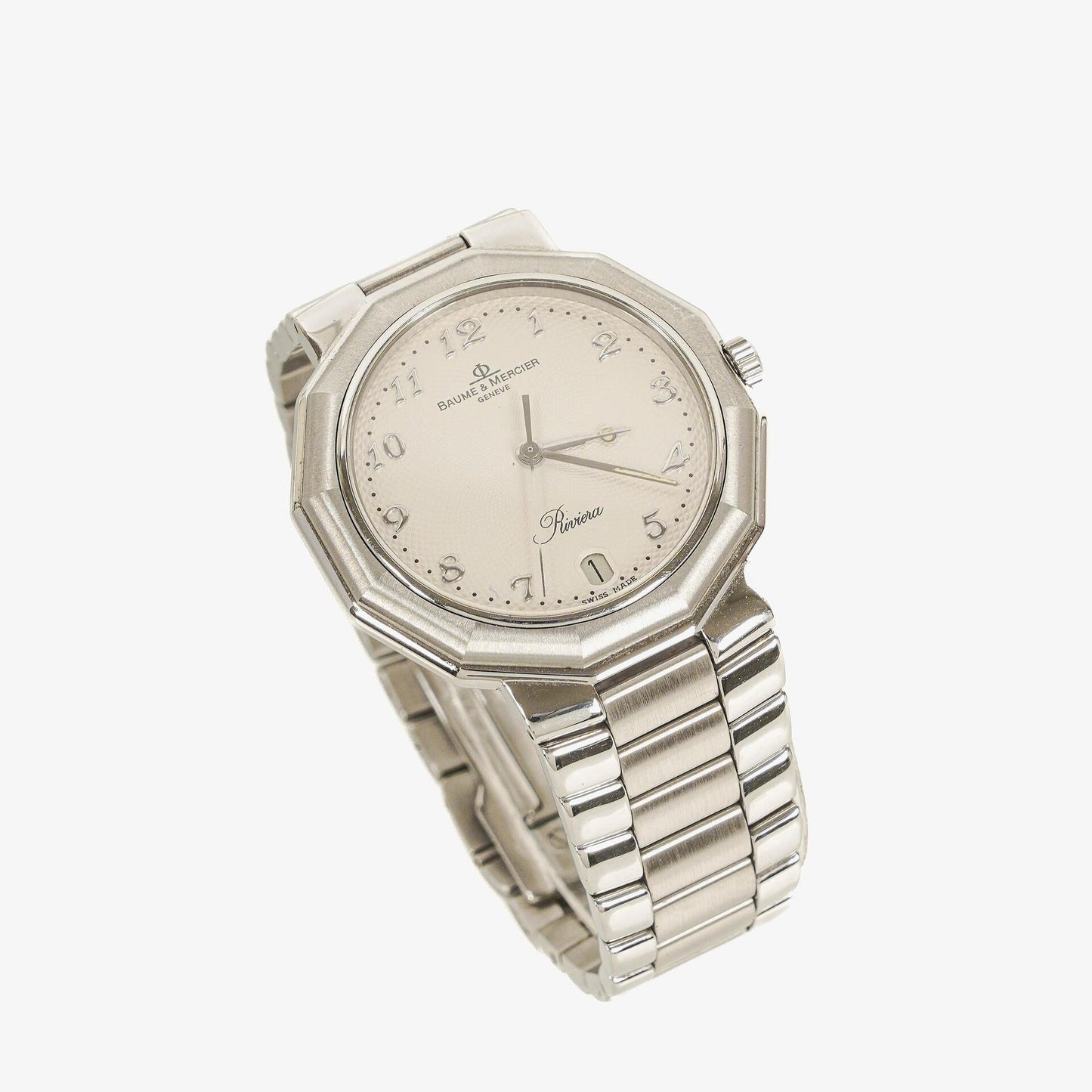Baume & Mercier Riviera Quarzuhr aus Edelstahl, 36 mm