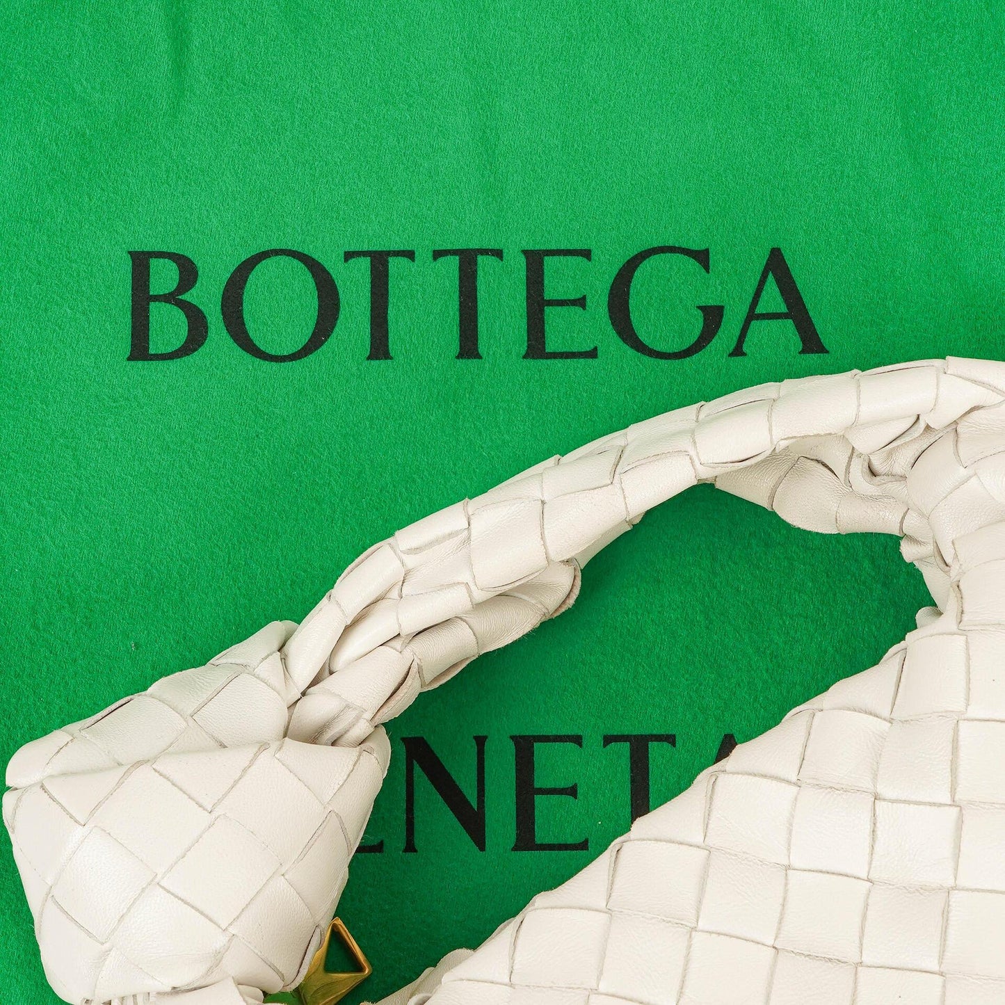 Bottega Veneta Mini Jodie Tasche aus weißem Nappa Intrecciato