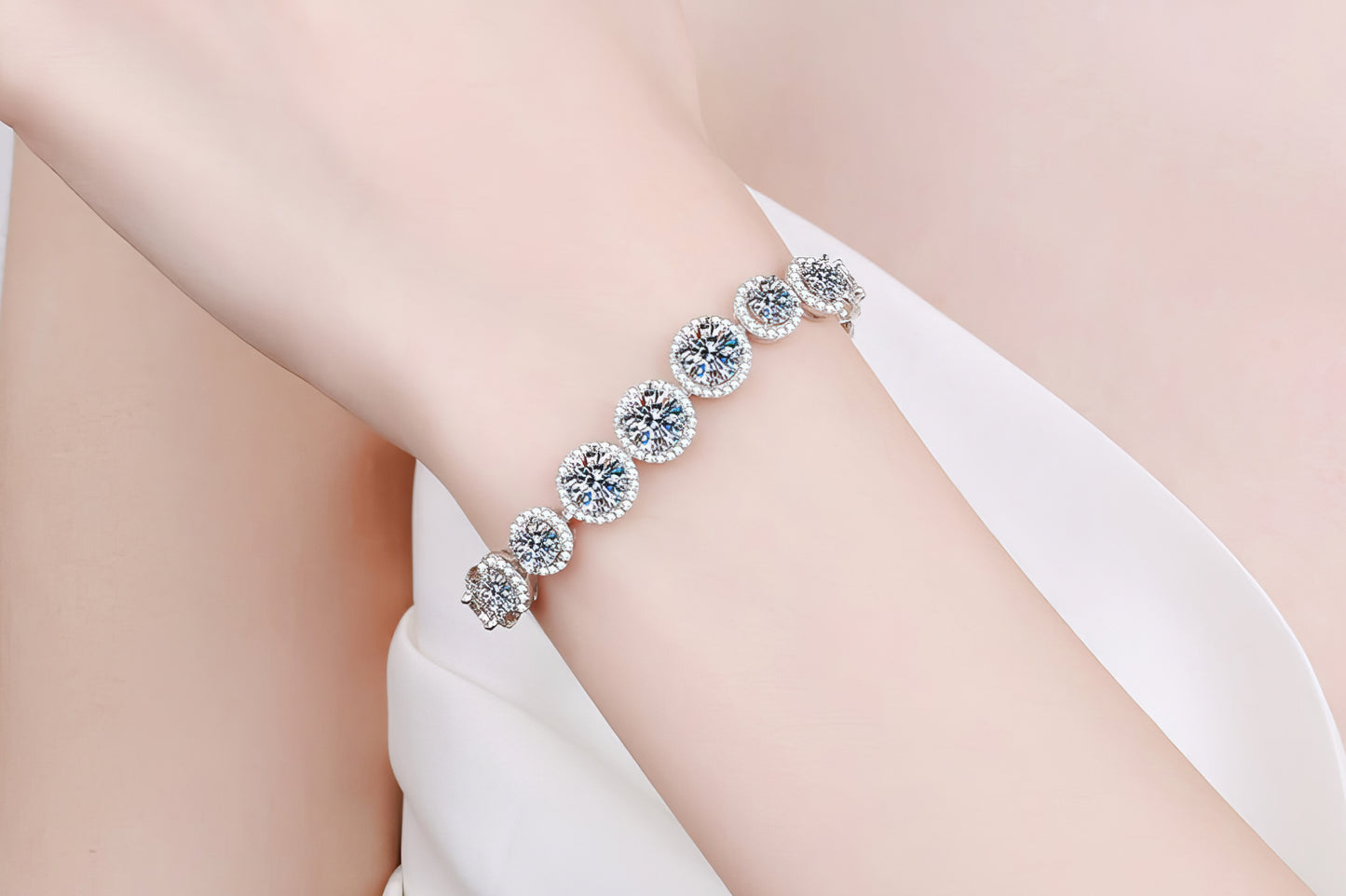 Luxuriöses Moissanit-Armband aus 925er Silber – Funkelnde Eleganz für Damen